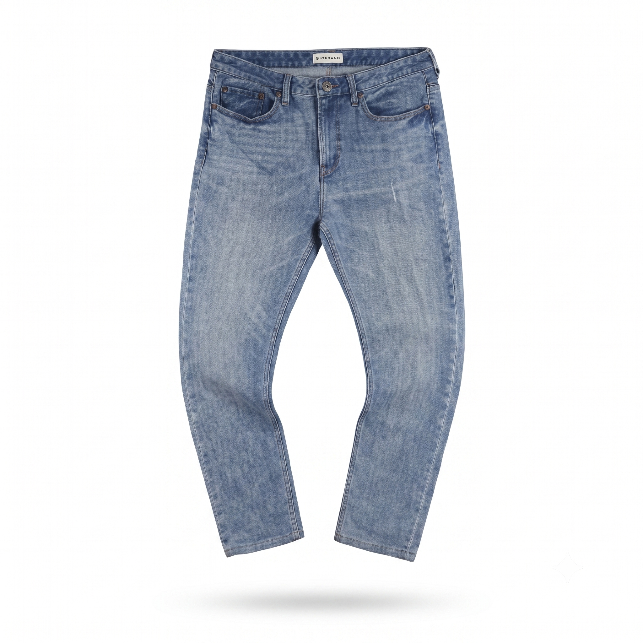 Thrifted Giordano Men's Light Blue Denim Jeans 32 Waist/ J1015