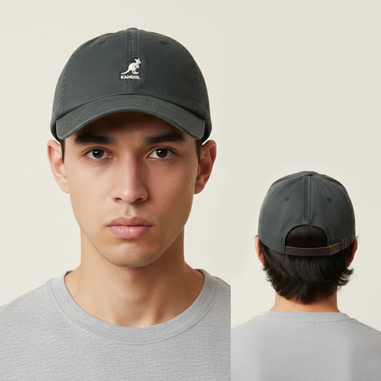 Vintage Kangol Washed Cotton Baseball Cap - Black Dad Hat