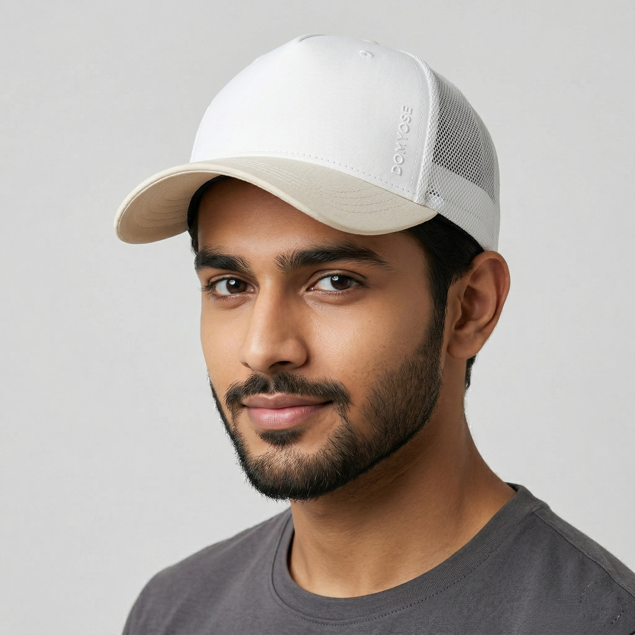 Authentic Domyos Performance Thrifted Sport Hat – Cream with Snapback