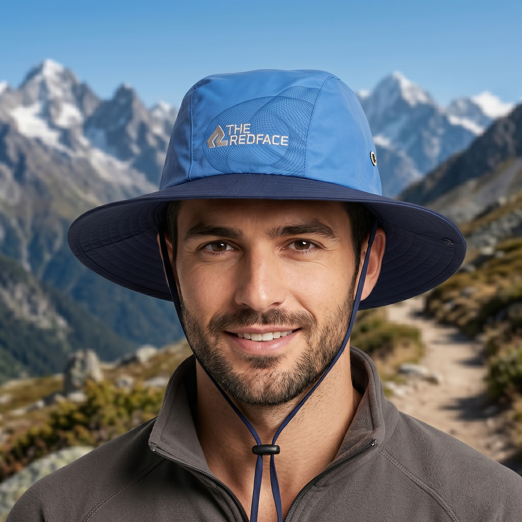 The Redface Contra-TEX Waterproof Boonie Hat - Blue/Navy - 58cm