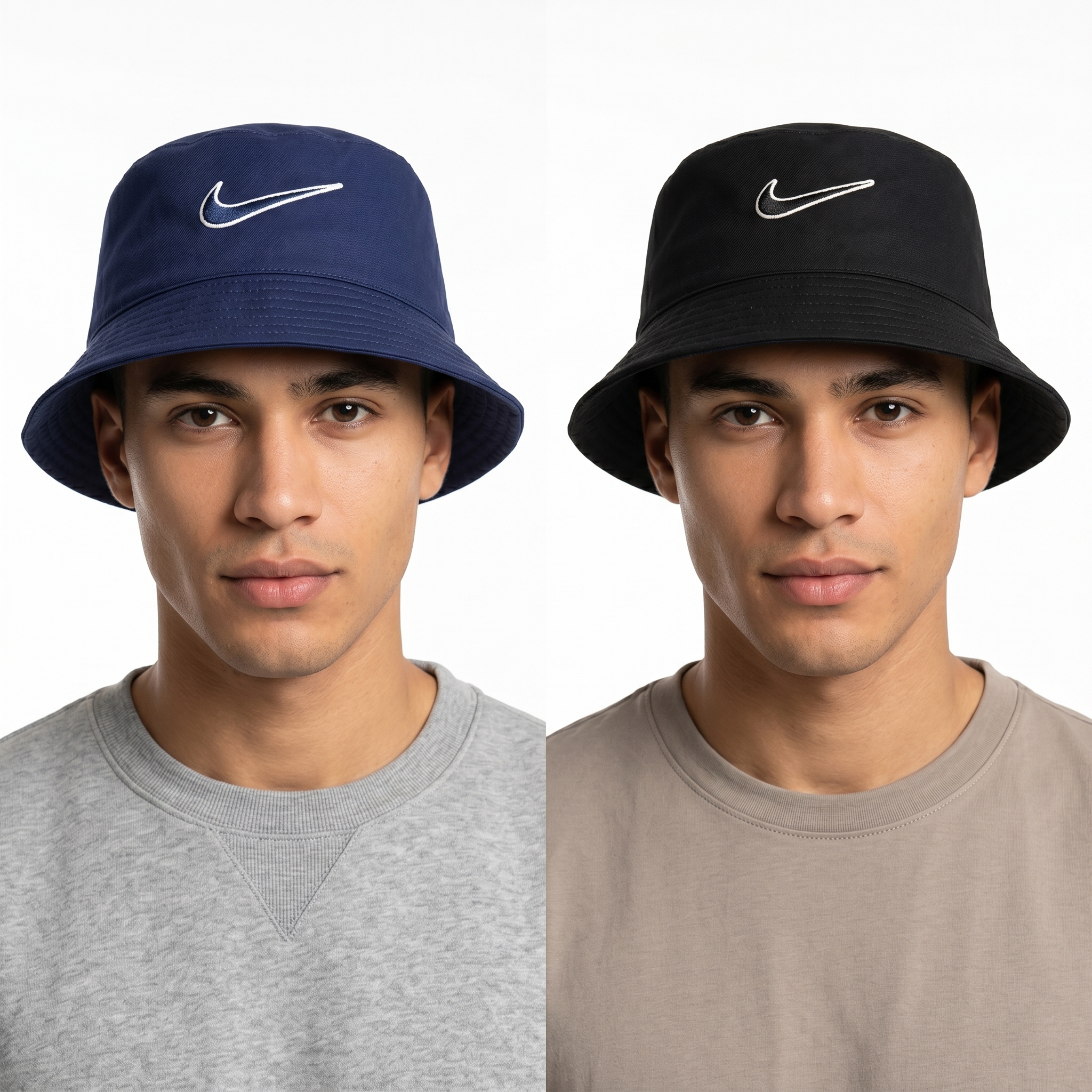 Vintage Nike Cotton Canvas Bucket Hat | Reversible Streetwear Cap