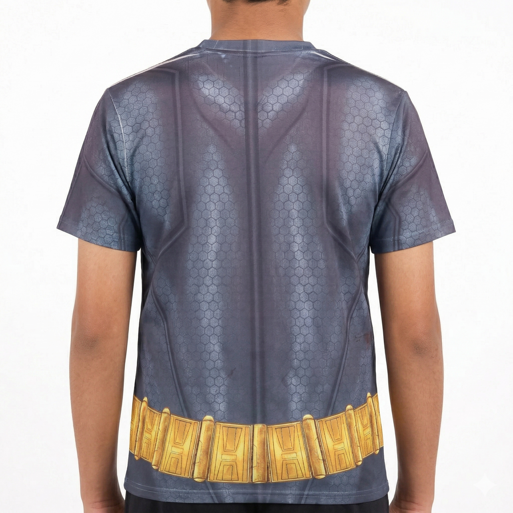 DC Comics Batman Armor Costume Thrifted Tee - Sublimation Print Sportswear