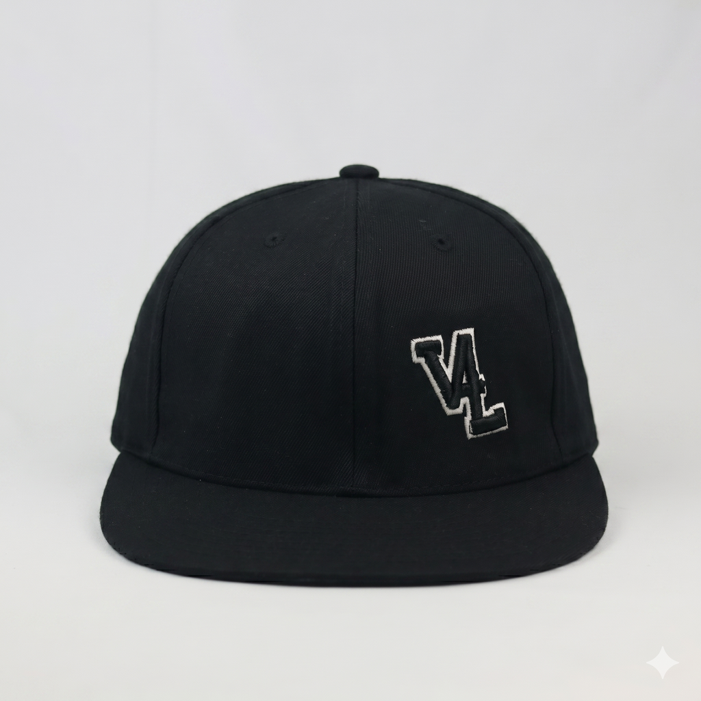 Thrifted Yupoong Flexfit VL Logo Black Structured Streetwear Hat