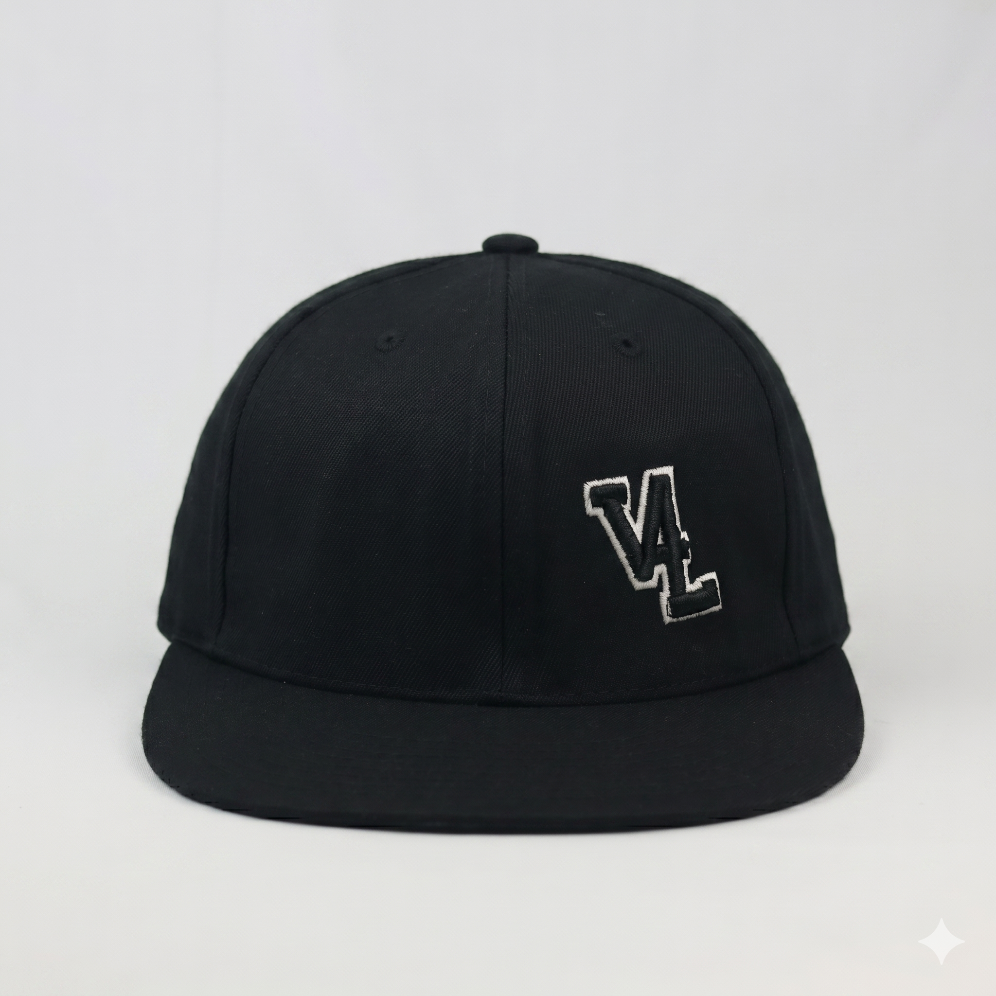 Thrifted Yupoong Flexfit VL Logo Black Structured Streetwear Hat