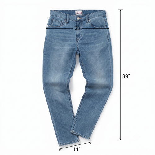 Denim The Best Jeans Since 1983 Light Blue Straight Denim Waist: 32/ J1102