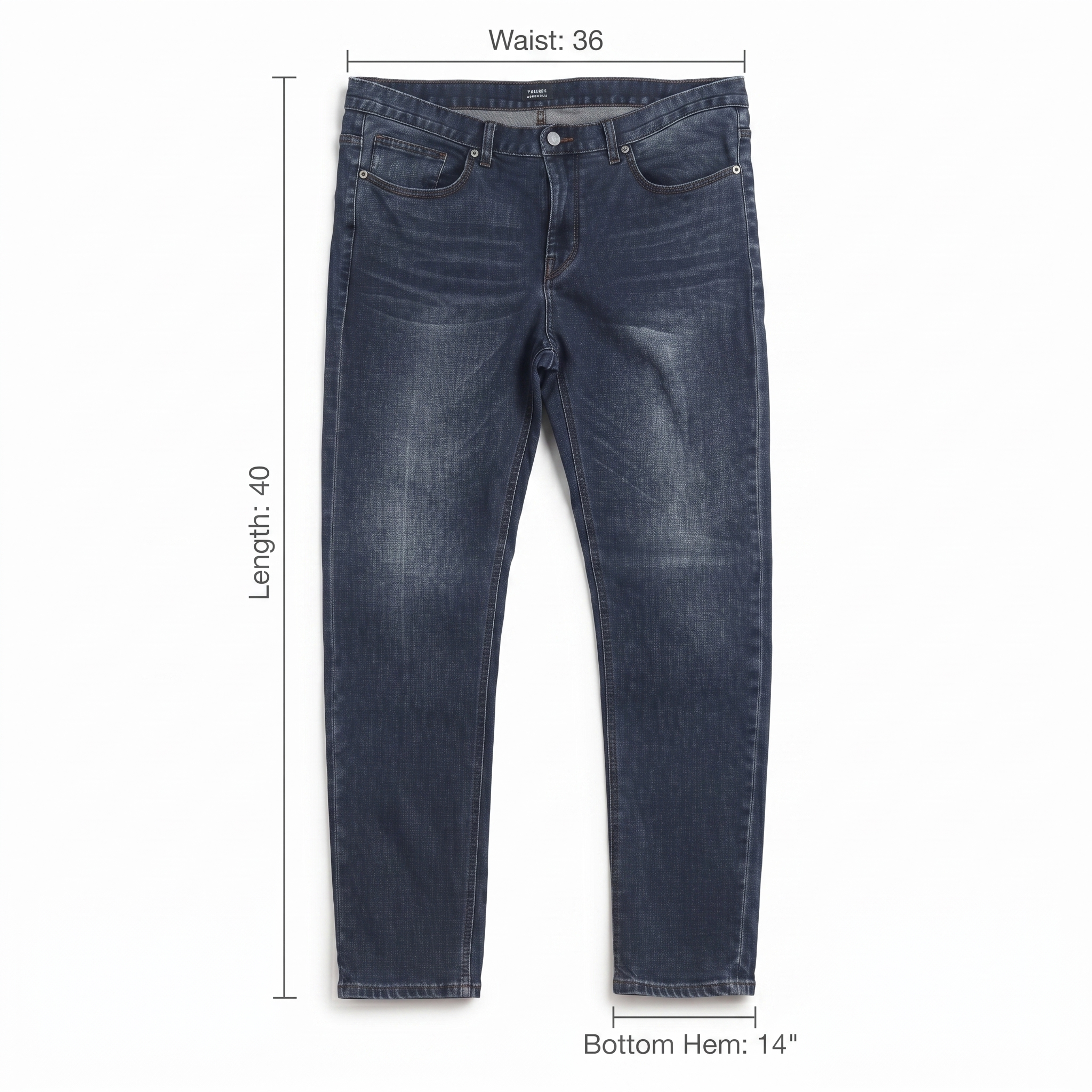 Thrifted Musinsa Standard Men's Blue Wash Denim Jeans 36 Waist/ J1028