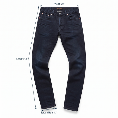 Thrifted Nudie Jeans Co Men's Slim Fit Black Jeans 30 Waist/ J1042