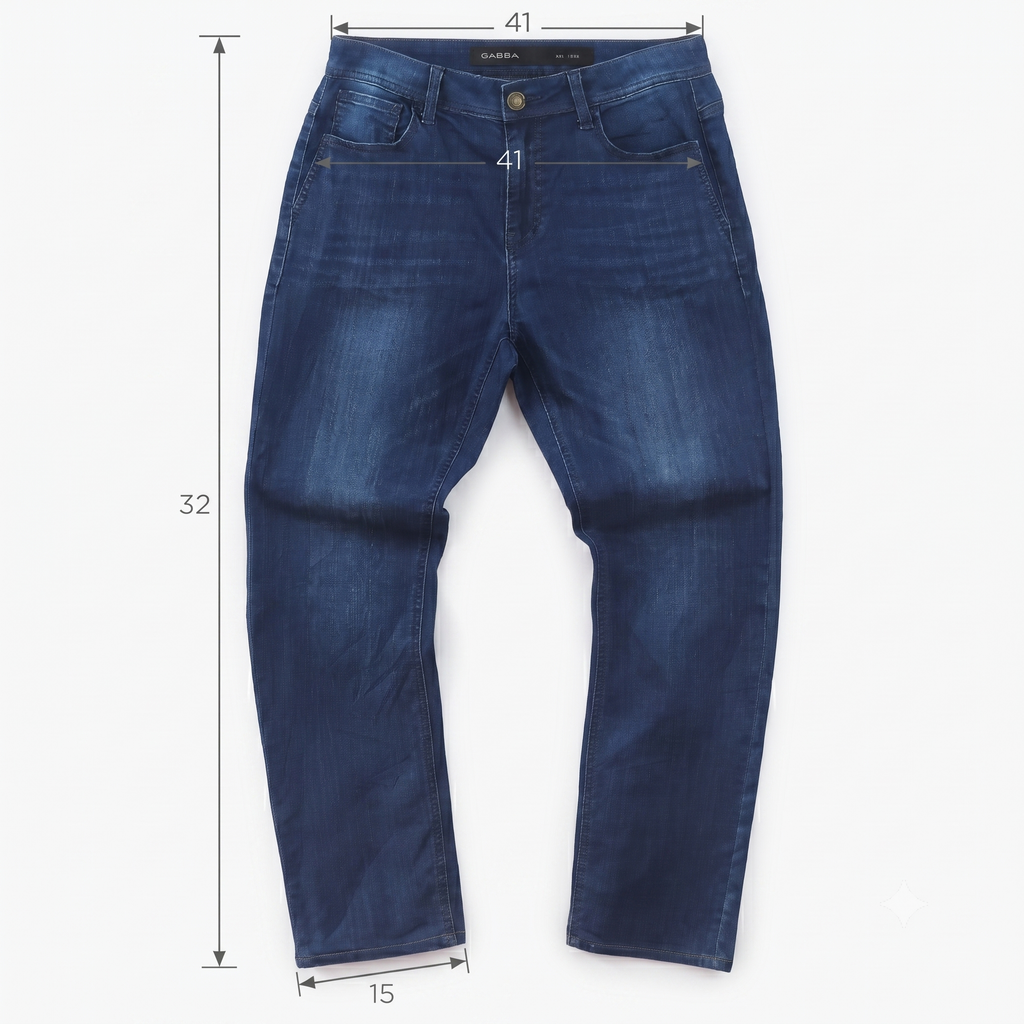 Thrifted Men's Gabba Dark Blue Slim Denim Trousers Waist:32/ J1094