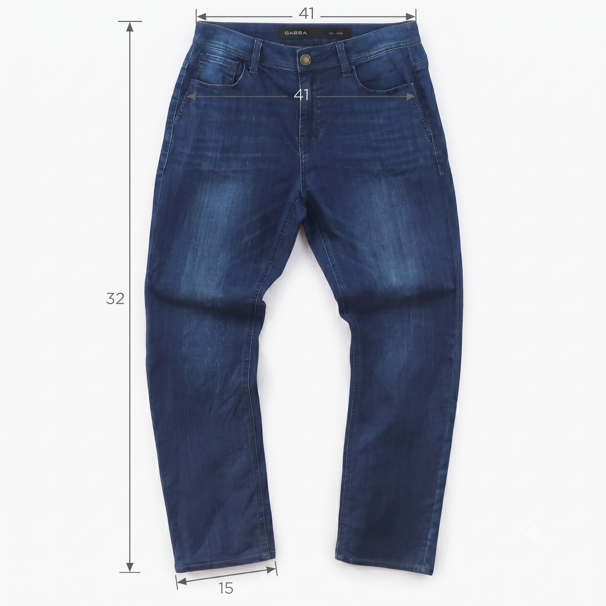 Thrifted Men's Gabba Dark Blue Slim Denim Trousers Waist:32/ J1094