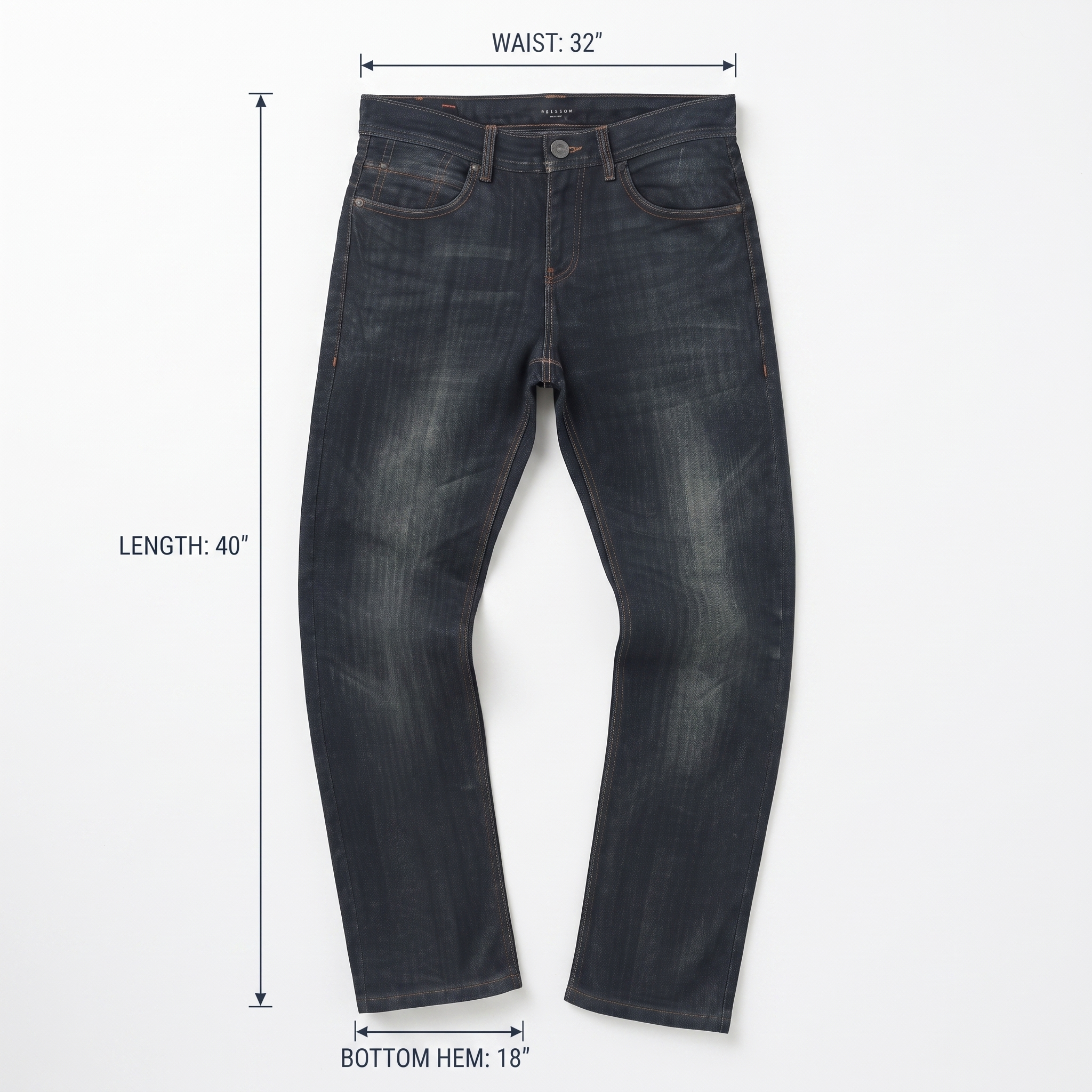 Thrifted Vintage Get Used Denim Jeans - Dark Wash Slim Fit - Size 32/ J1046