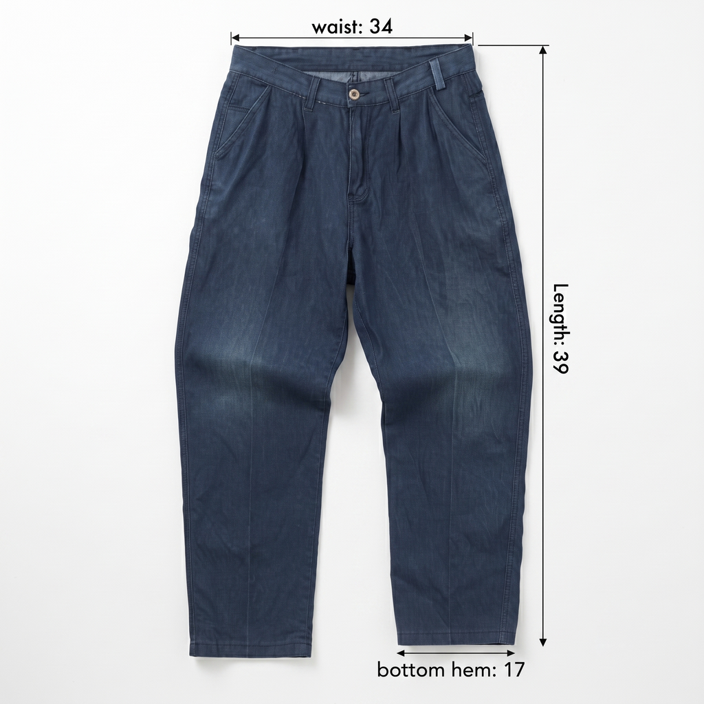Classic Mid-Wash Denim Trousers for Men 34/ J1061