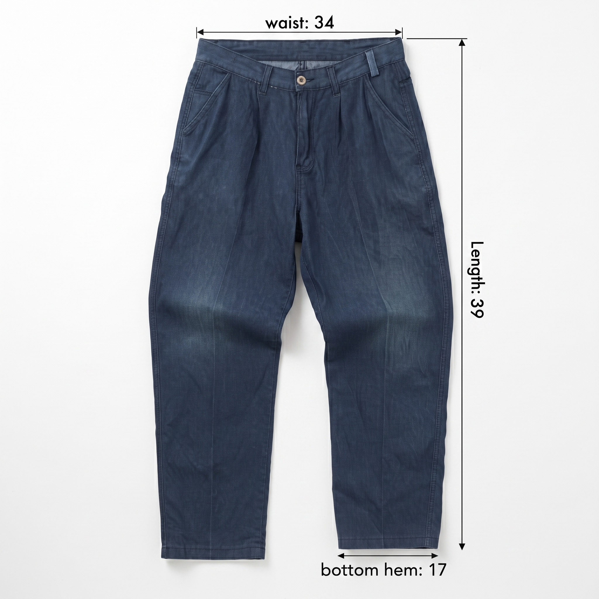 Classic Mid-Wash Denim Trousers for Men 34/ J1061