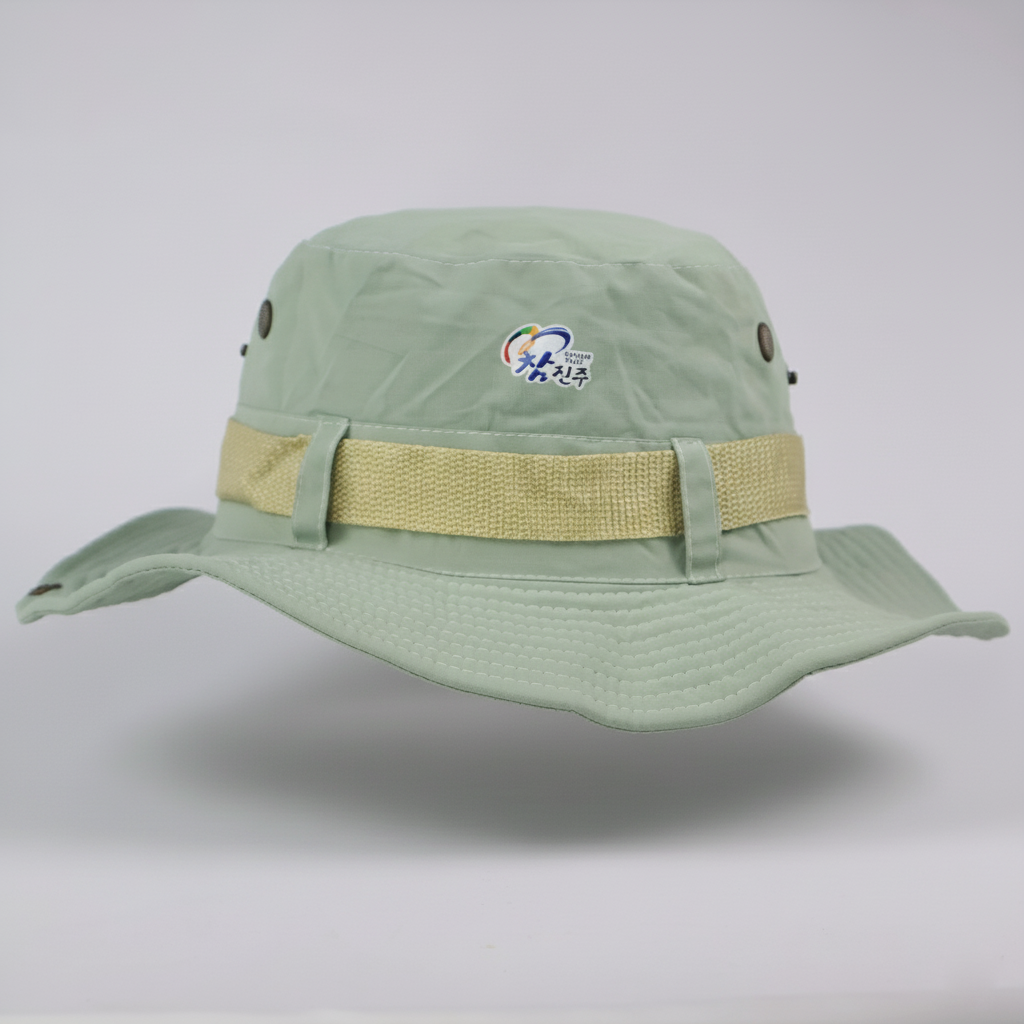 "Charm Jinju" Korean Promo Boonie Hat - Mint Green