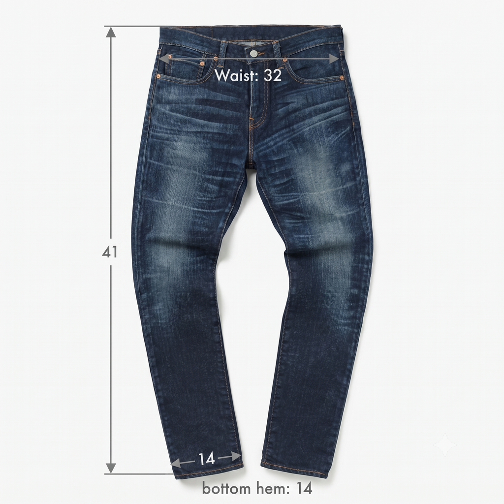 Thrifted Levi's 510 Dark Blue Skinny Denim Waist: 32/ J1097