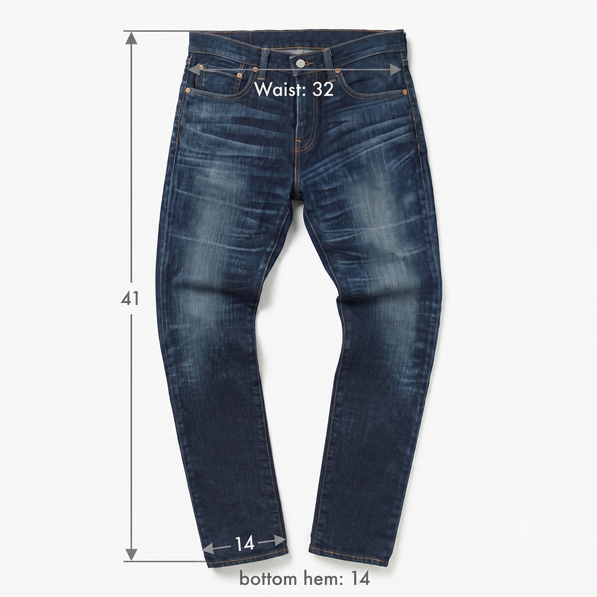 Thrifted Levi's 510 Dark Blue Skinny Denim Waist: 32/ J1097