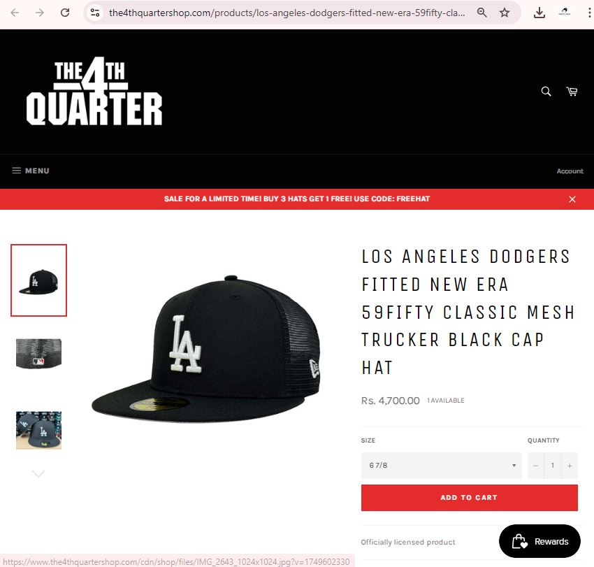 New Era 9FIFTY Los Angeles Dodgers Trucker Thrifted Hat - Black
