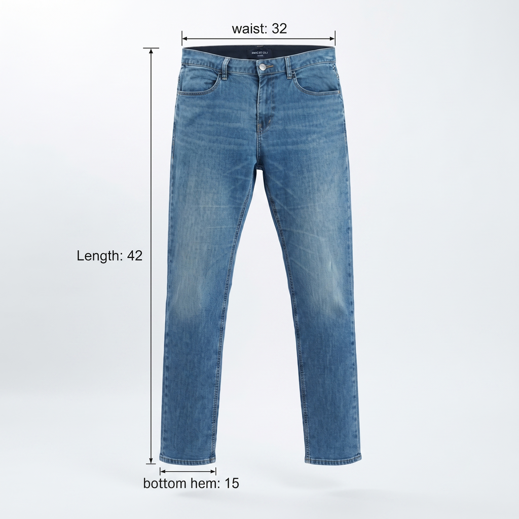 Kenneth Cole New York Light Wash Straight Leg Denim Waist:32/ J1119