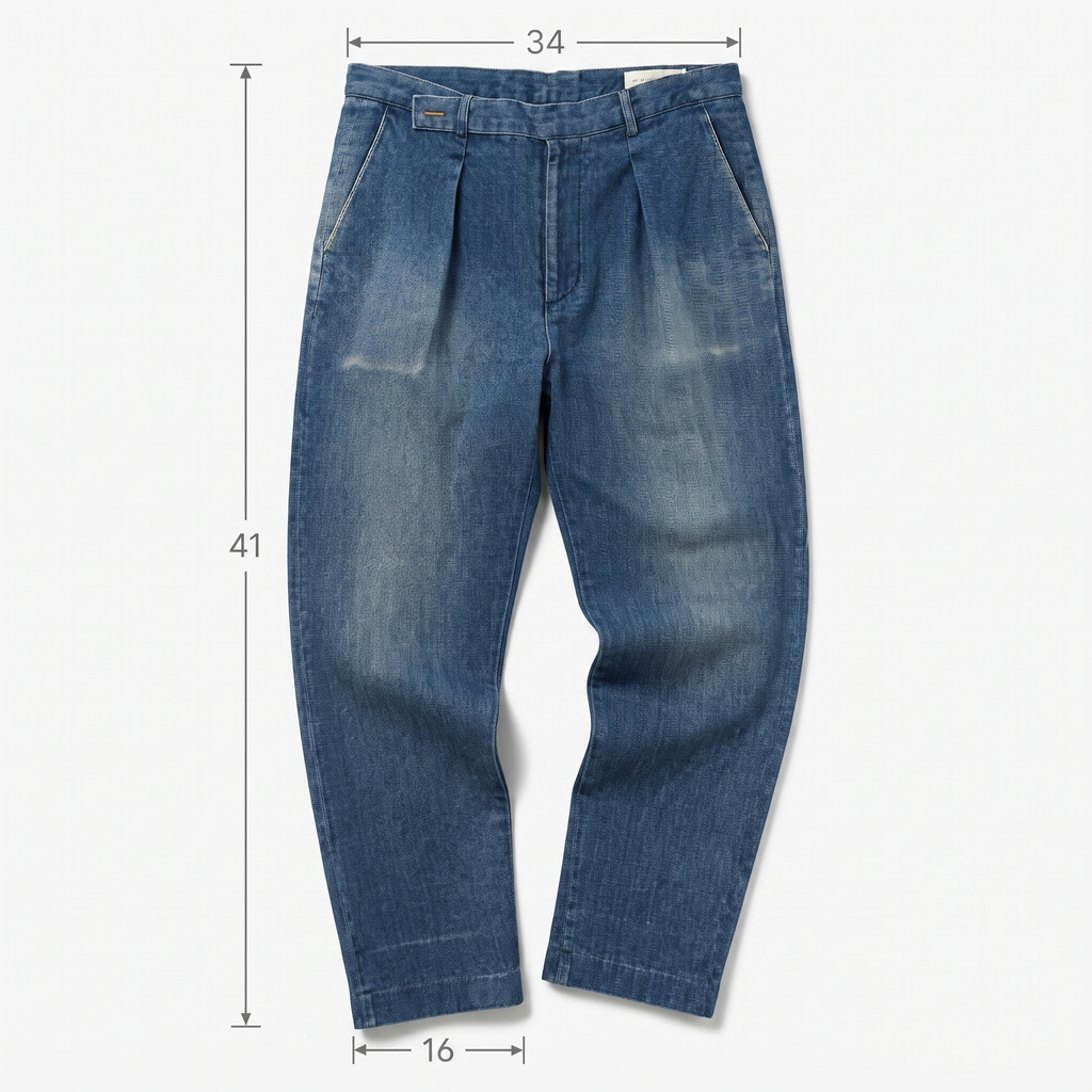 Thrifted Men's Baker Street 221 B Vintage Wash Denim Waist:34/ J1099