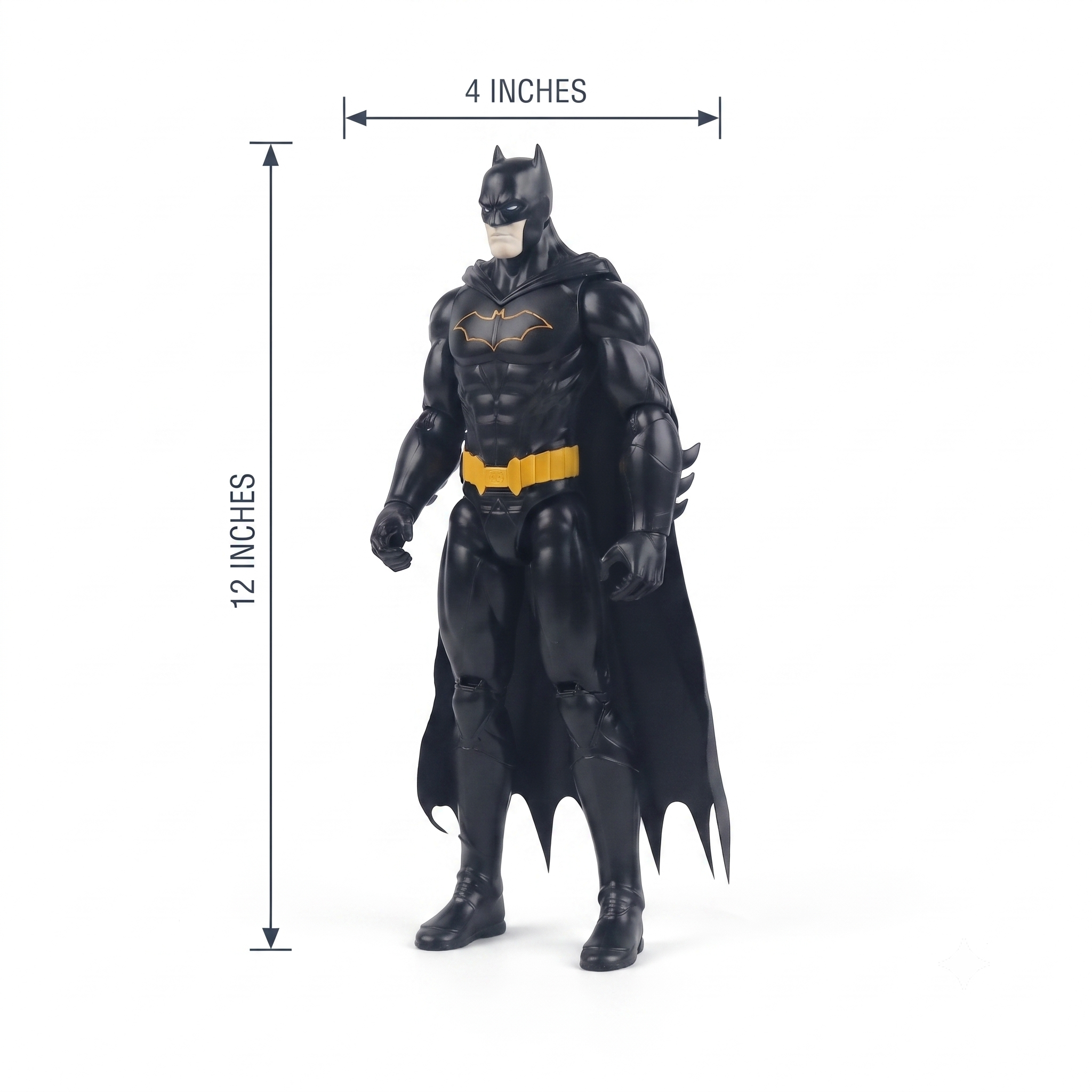 Vintage DC Comics Batman 12-Inch Action Figure | Thrifted Black & Gold Collectible