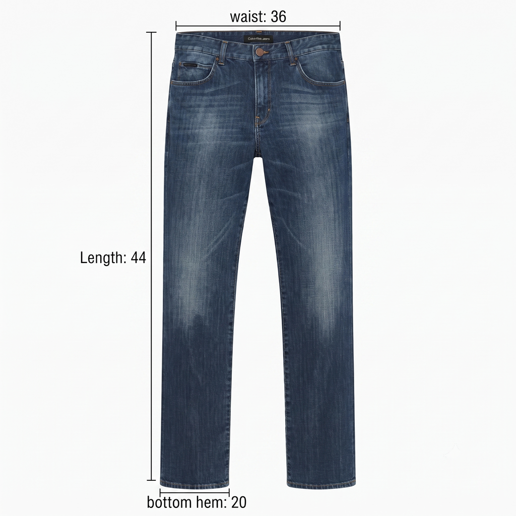 Thrifted Vintage Calvin Klein Jeans Blue Straight Leg Denim Pants Waist:36/ J1117