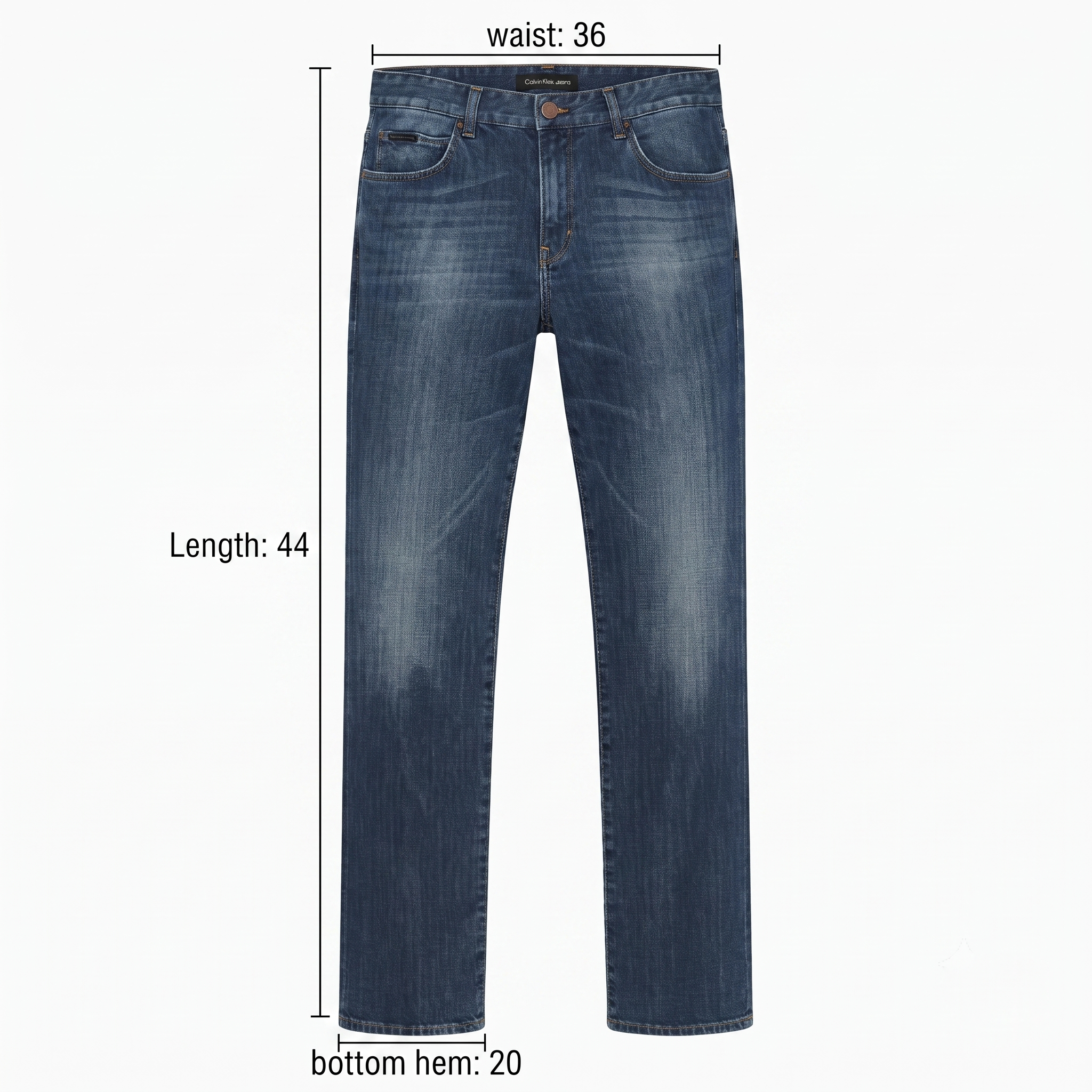Thrifted Vintage Calvin Klein Jeans Blue Straight Leg Denim Pants Waist:36/ J1117