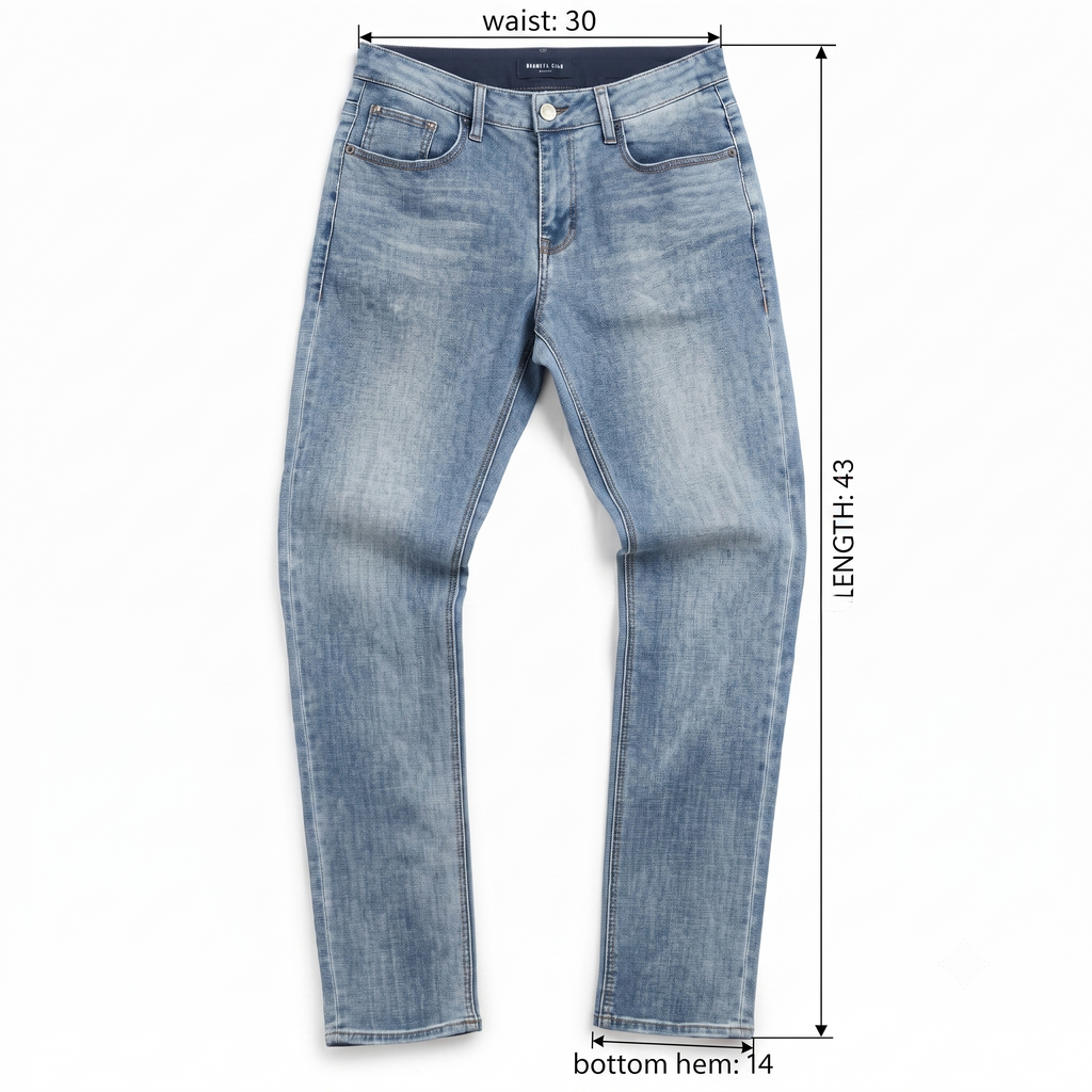 Thrifted Kenneth Cole Light Blue Denim Slim Fit Jeans 30 inches Waist/ J1069