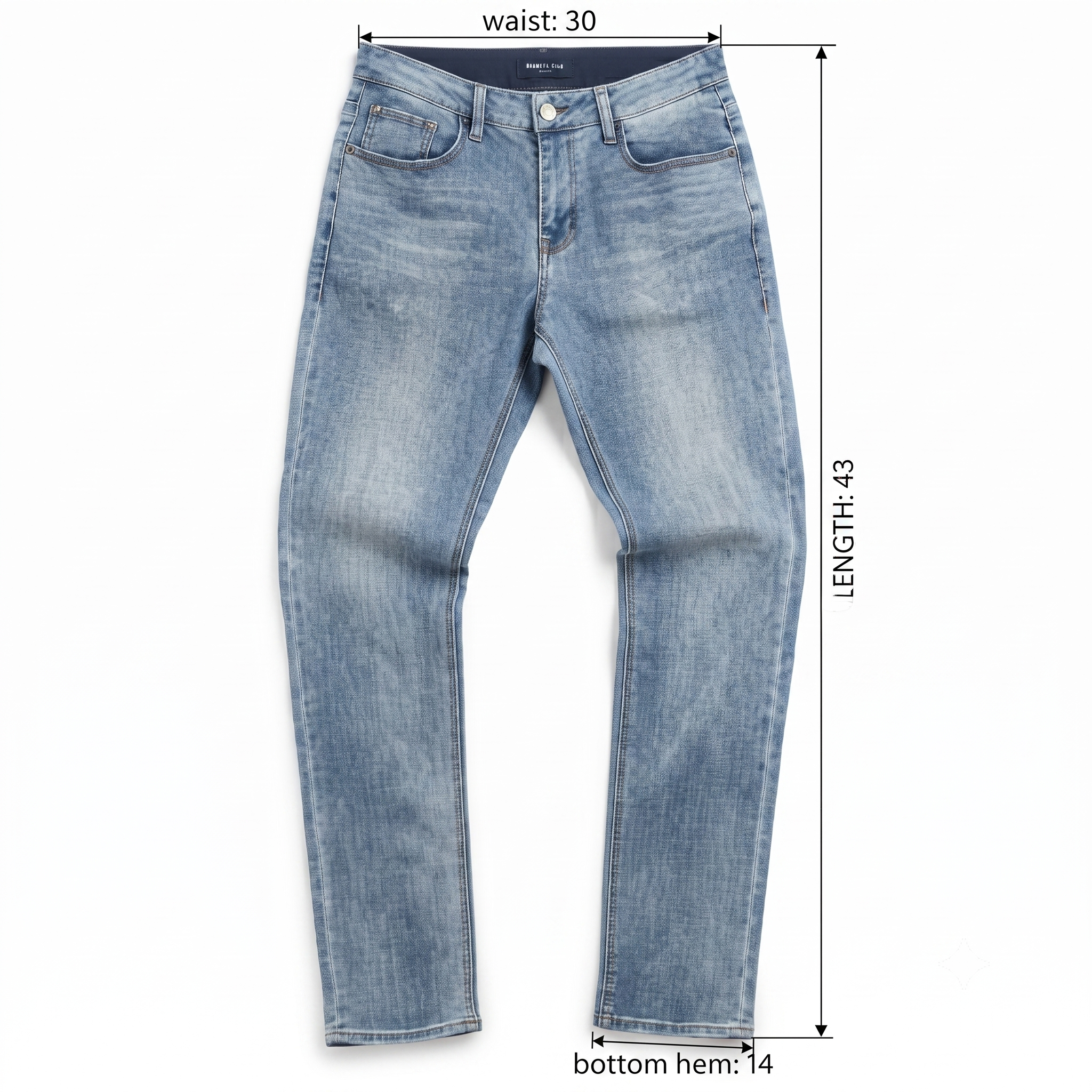 Thrifted Kenneth Cole Light Blue Denim Slim Fit Jeans 30 inches Waist/ J1069
