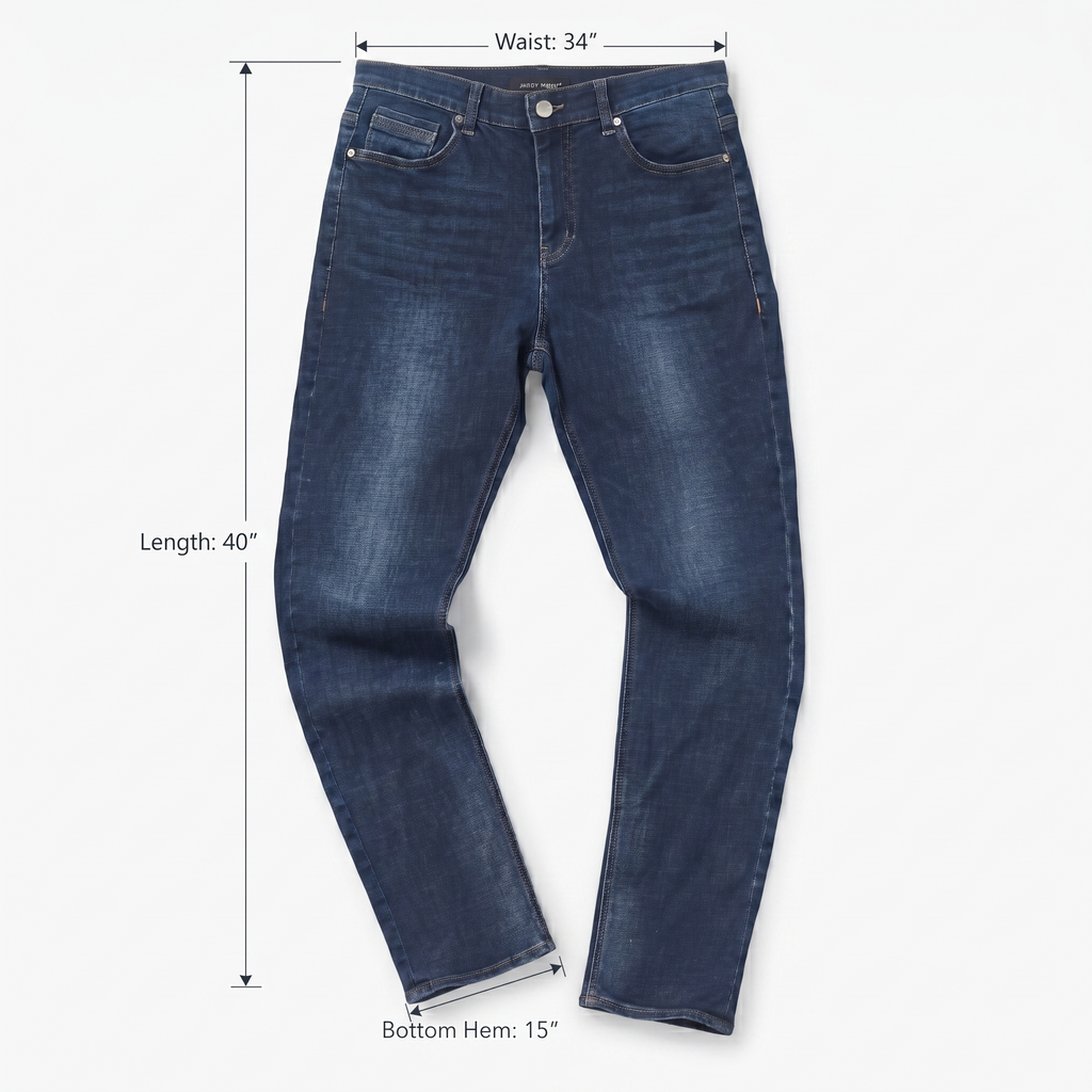 Thrifted Arket Park Men's Deep Indigo Blue Jeans 34 Waist/ J1048