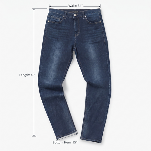 Thrifted Arket Park Men's Deep Indigo Blue Jeans 34 Waist/ J1048