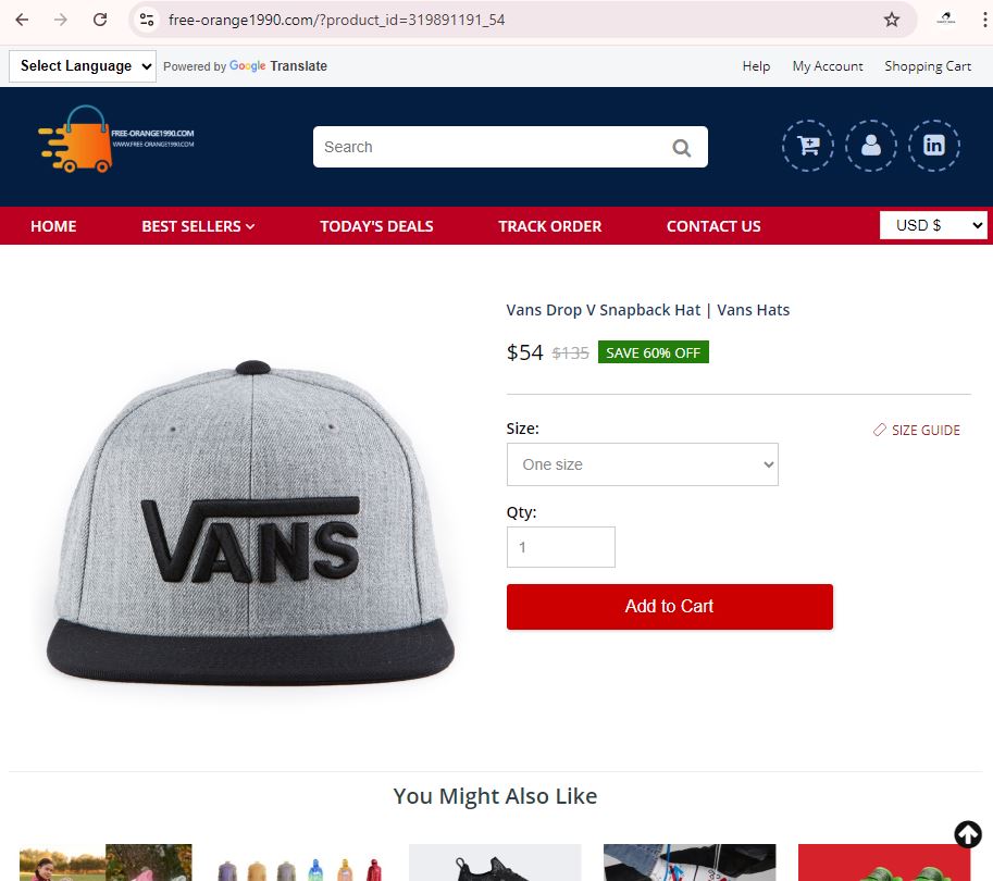 Vintage Vans Embroidered Logo Snapback Thrifted Hat - Streetwear Aesthetic