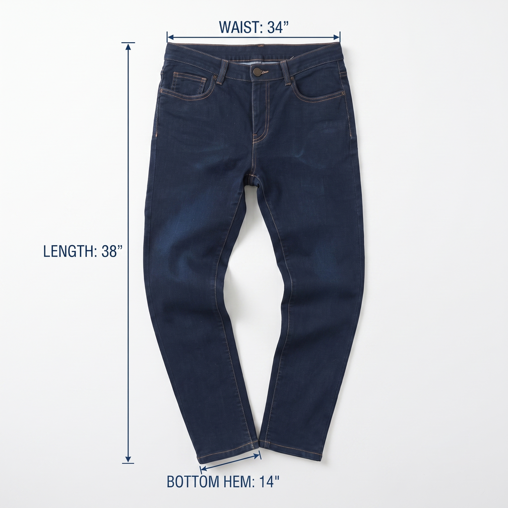 SPAO Men's Dark Blue Denim Jeans - 34-36 Inch Waist/ J1049