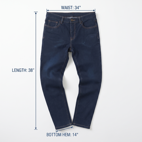 SPAO Men's Dark Blue Denim Jeans - 34-36 Inch Waist/ J1049