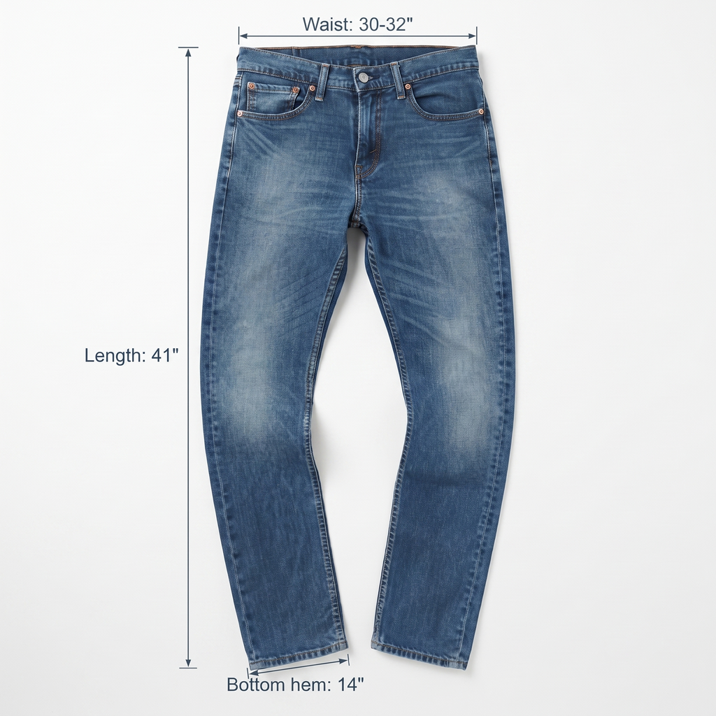 Vintage Levi's 511 Slim Fit Denim - Blue Wash - Size 30-32/ J1055