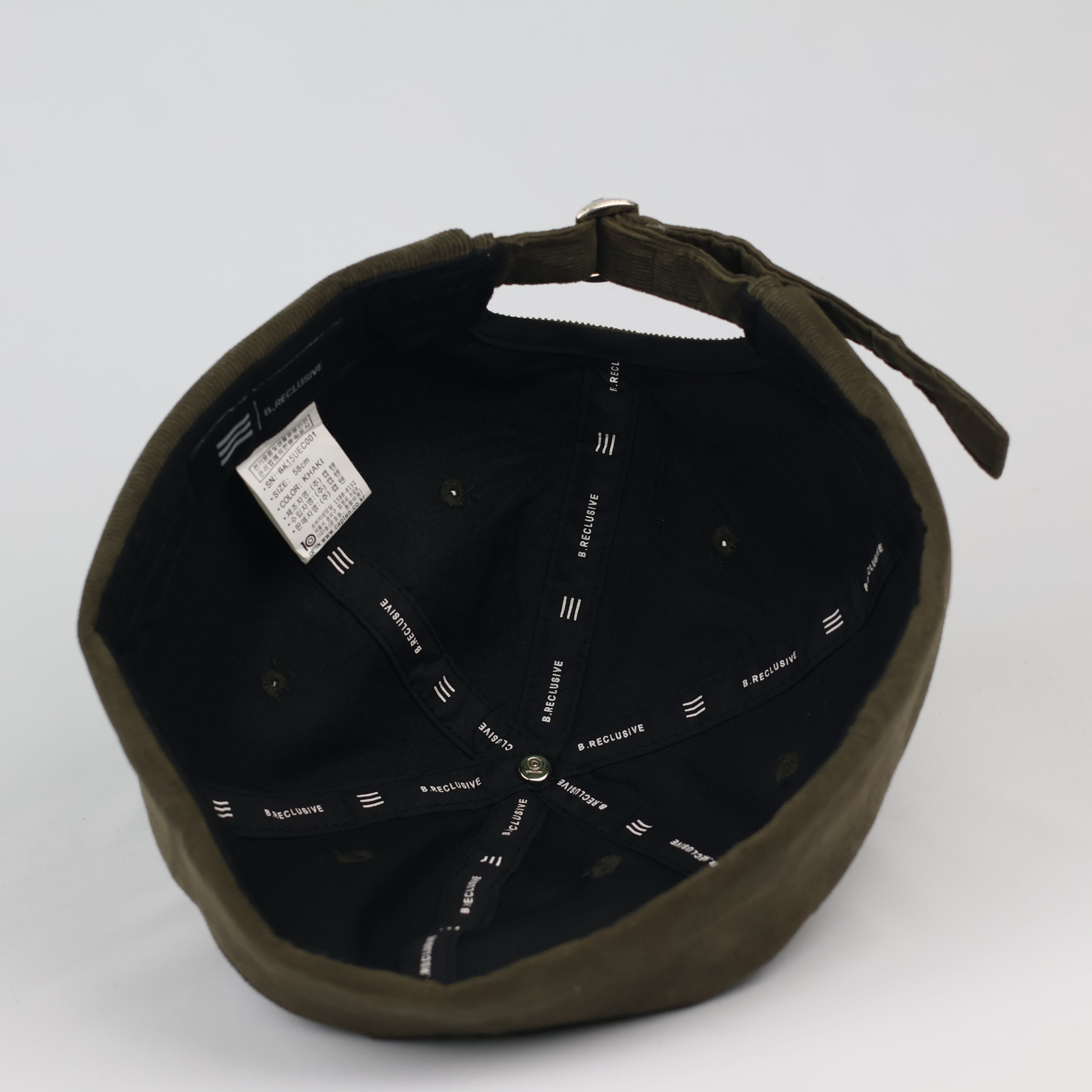 B.Reclusive Khaki Olive Corduroy Brimless Miki Hat
