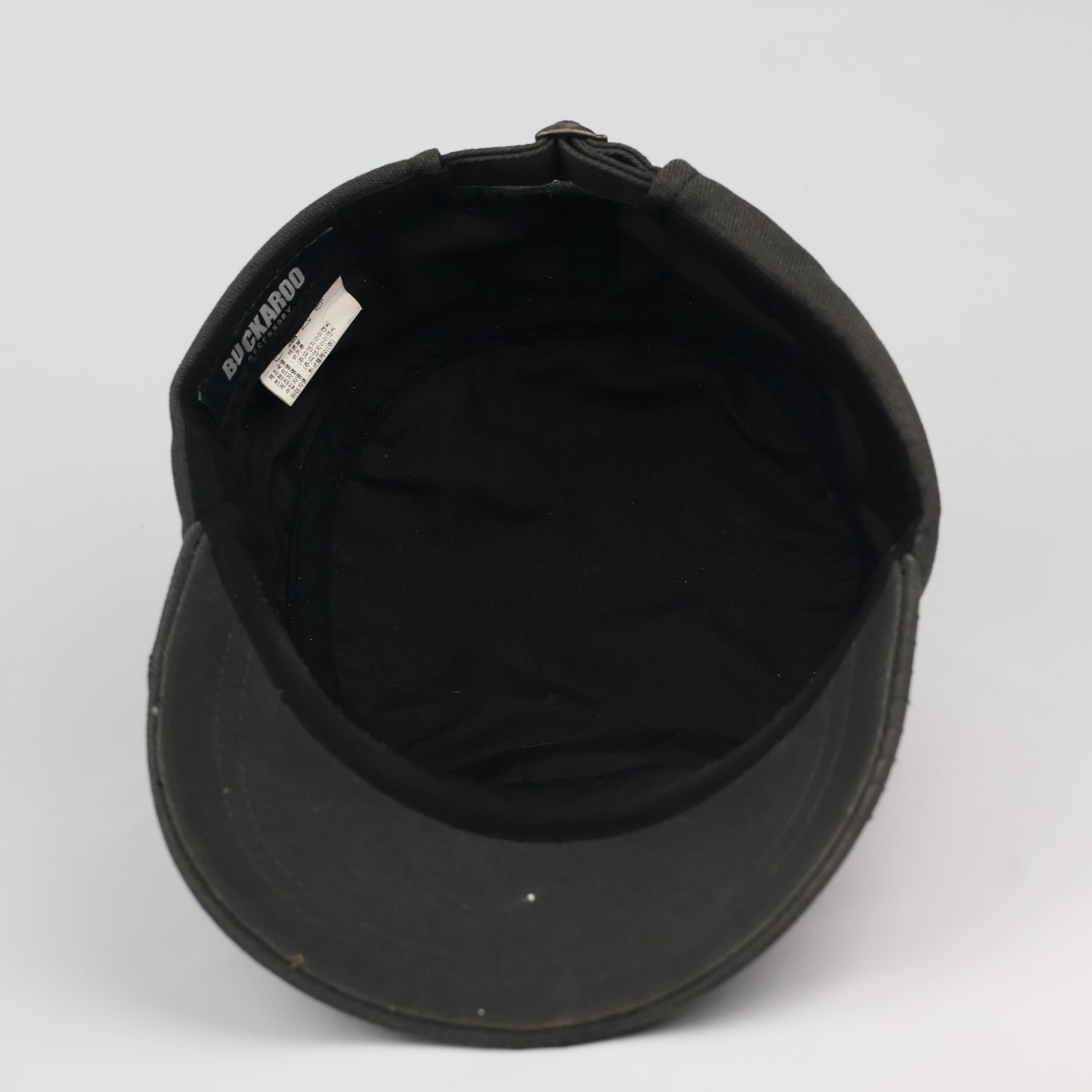 Vintage Buckaroo Distressed Charcoal Grey Cadet Thrifted Hat