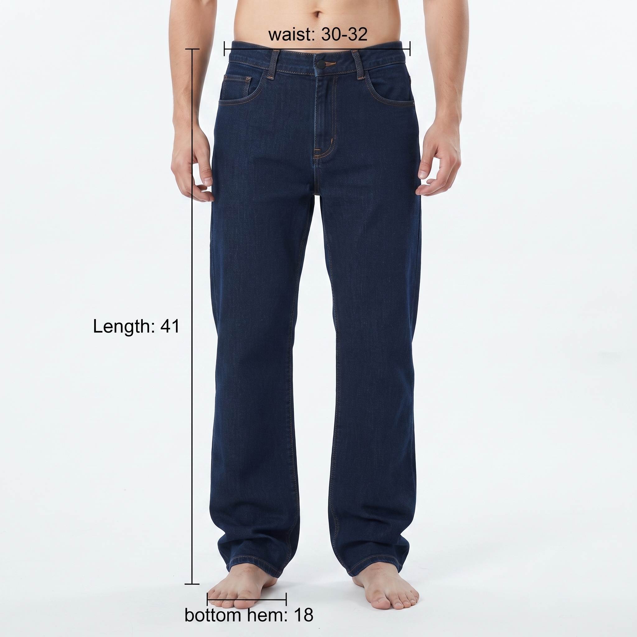 Florence & Fred Dark Wash Straight Leg Denim Pants Waist:32/ J1110