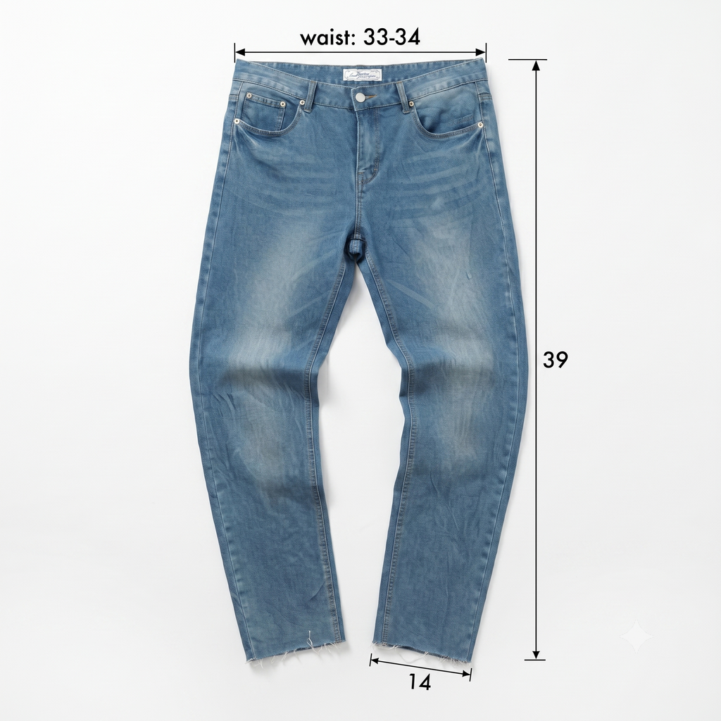 Thrifted Men's Diva Jean Blue Casual Denim Waist:33-34/ J1086