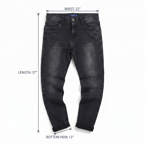 Thrifted Get Used New York Men's Dark Wash Jeans - 32 Inch Waist/ J1027