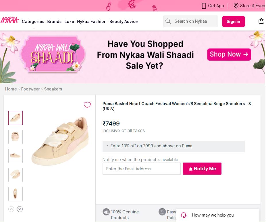 Pastel Pink & Beige Puma Basket Heart Canvas Thrift Shoes – Low Top Ribbon Sneakers