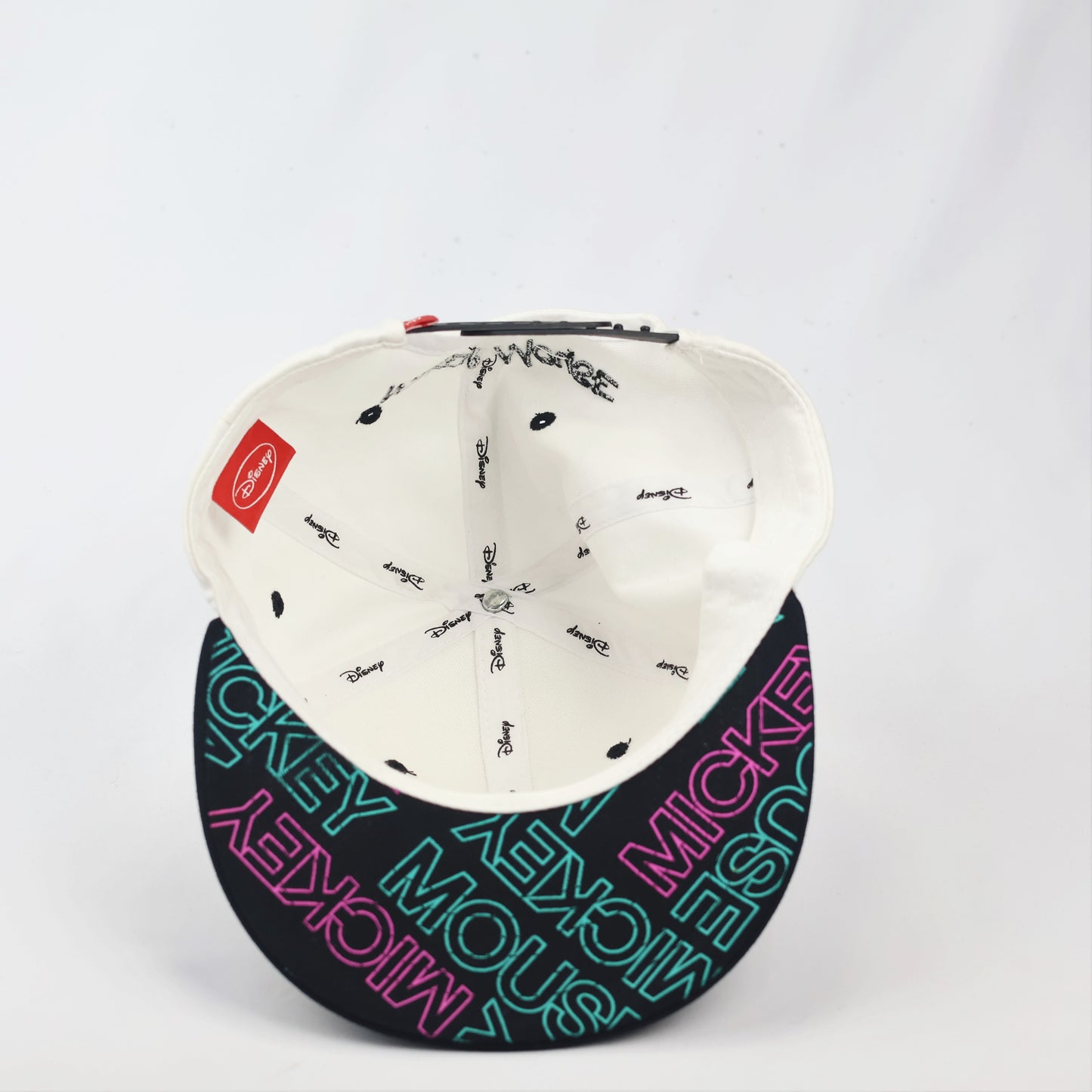 Vintage-Style Mickey Mouse Embroidered Flat Brim Thrifted Hat