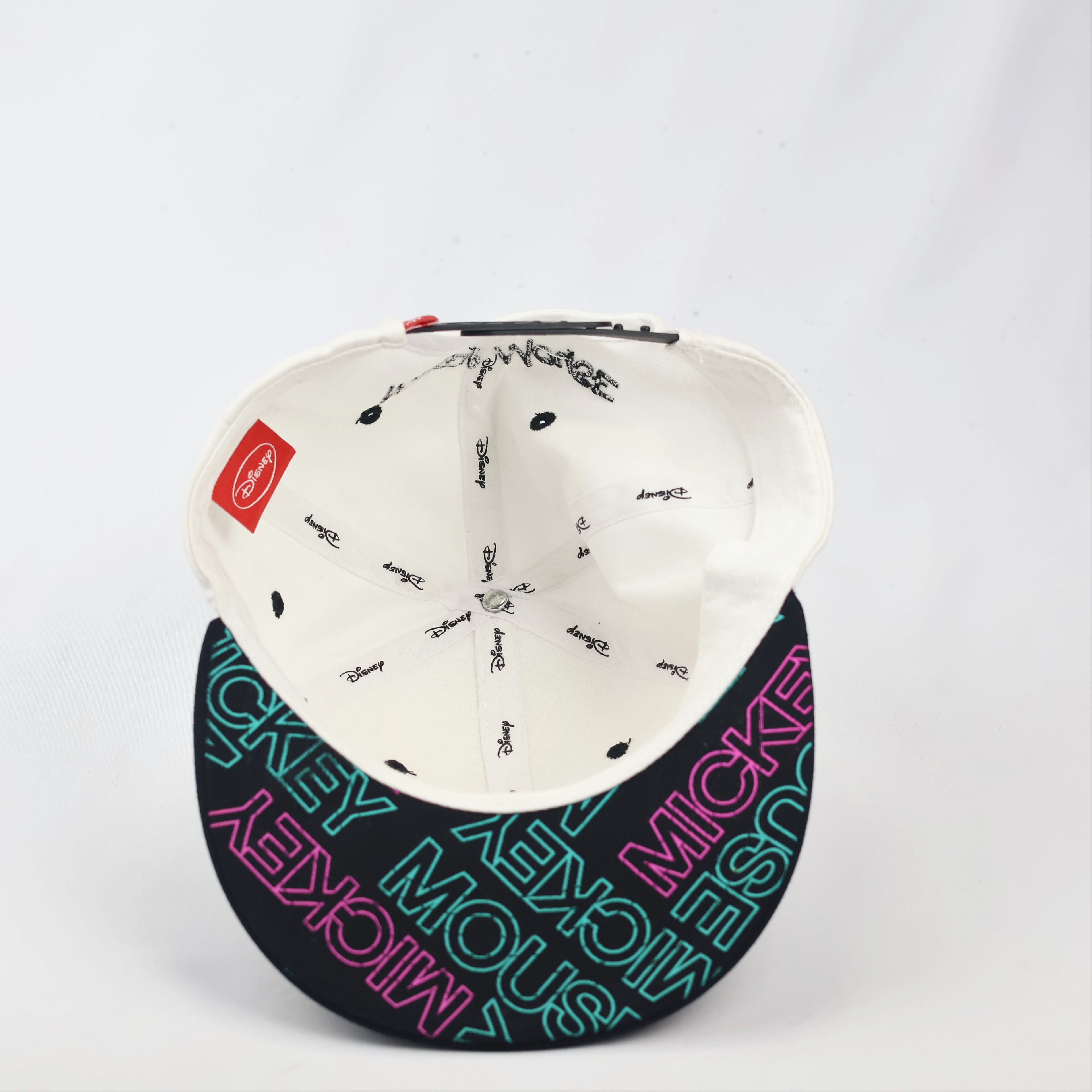 Vintage-Style Mickey Mouse Embroidered Flat Brim Thrifted Hat