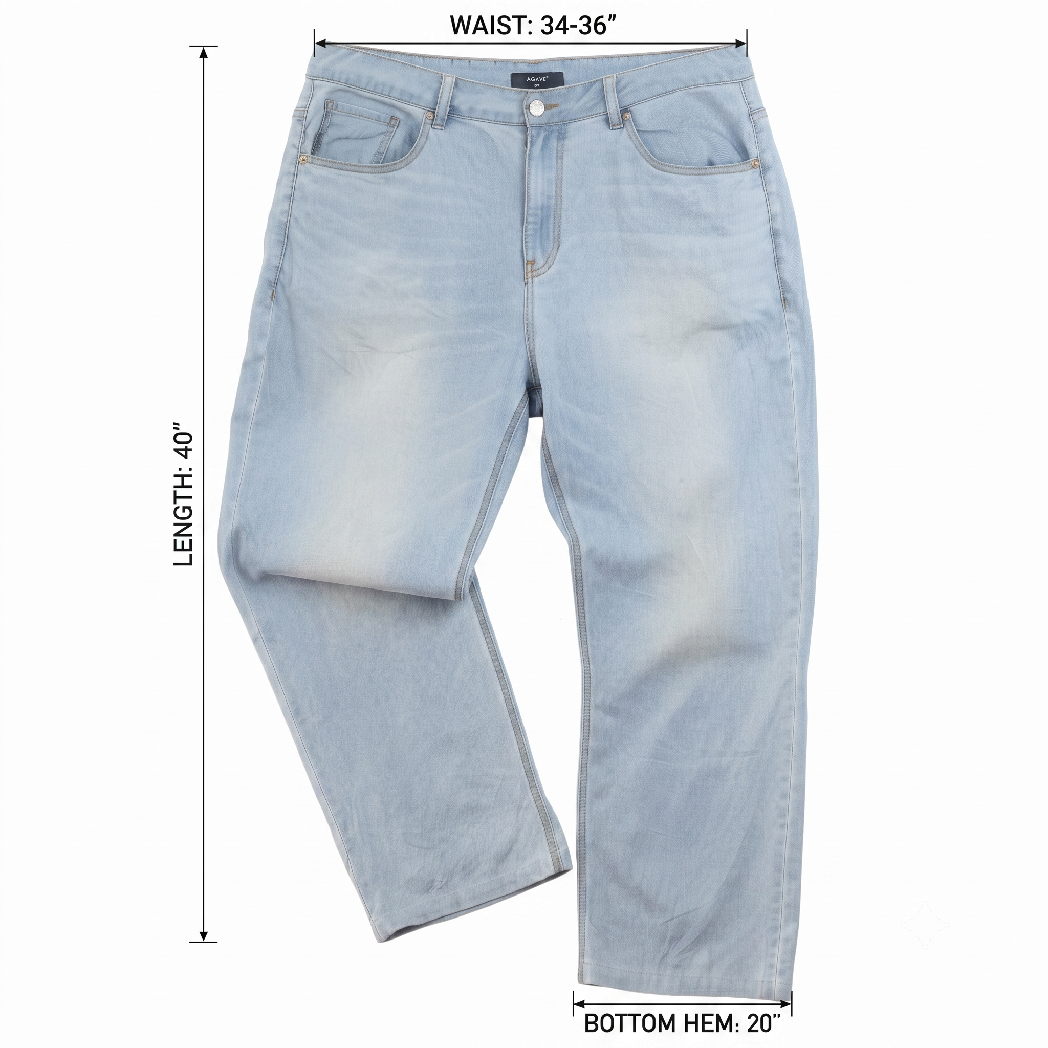 Vintage CHASE+ Light Blue Denim Jeans - 40 Inch Length/ J1053