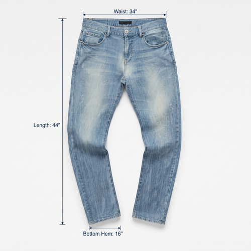 Thrifted Nix Men's Light Blue Straight Leg Jeans 34 Waist/ J1031