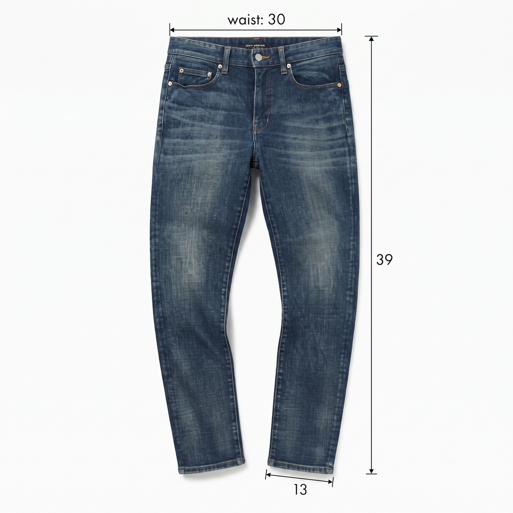 Thrifted Men's Piece Worker Dark Wash Denim Trousers Waist:30/ J1090