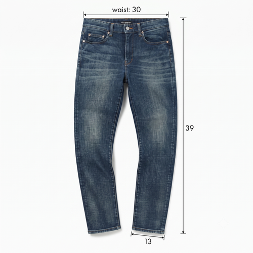 Thrifted Men's Piece Worker Dark Wash Denim Trousers Waist:30/ J1090