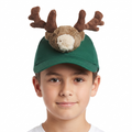 Euro Souvenirs Germany Reindeer Cap - Green Novelty Plush Mascot Hat