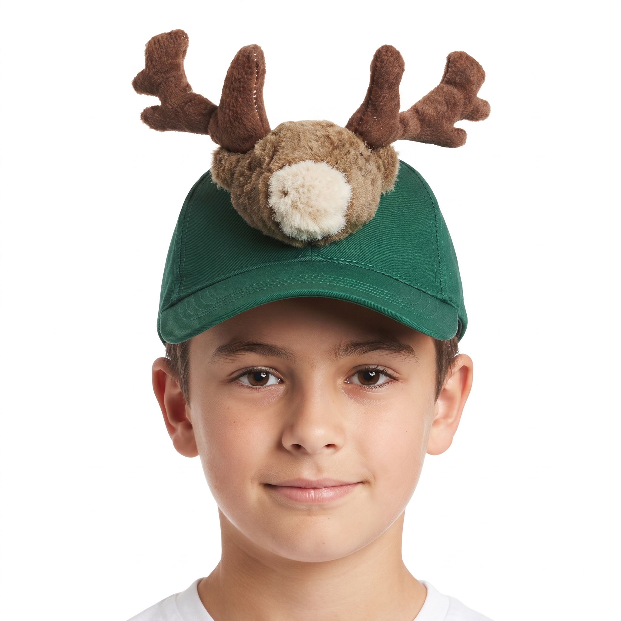 Euro Souvenirs Germany Reindeer Cap - Green Novelty Plush Mascot Hat
