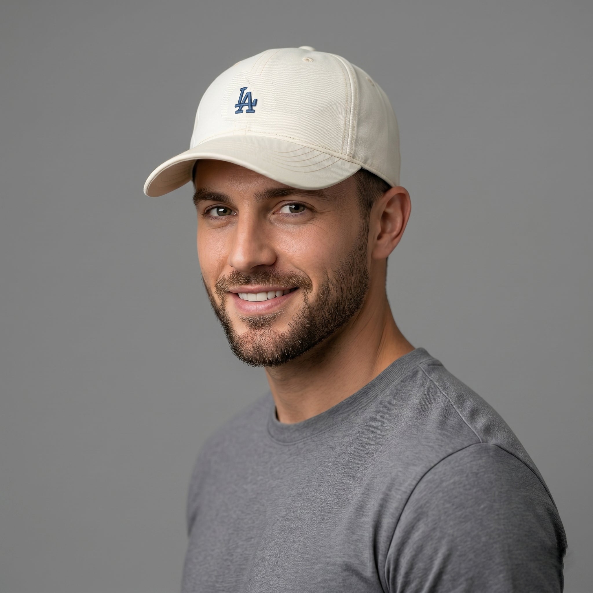Vintage MLB Los Angeles Dodgers Thrifted Cap - Cream Washed Cotton Twill