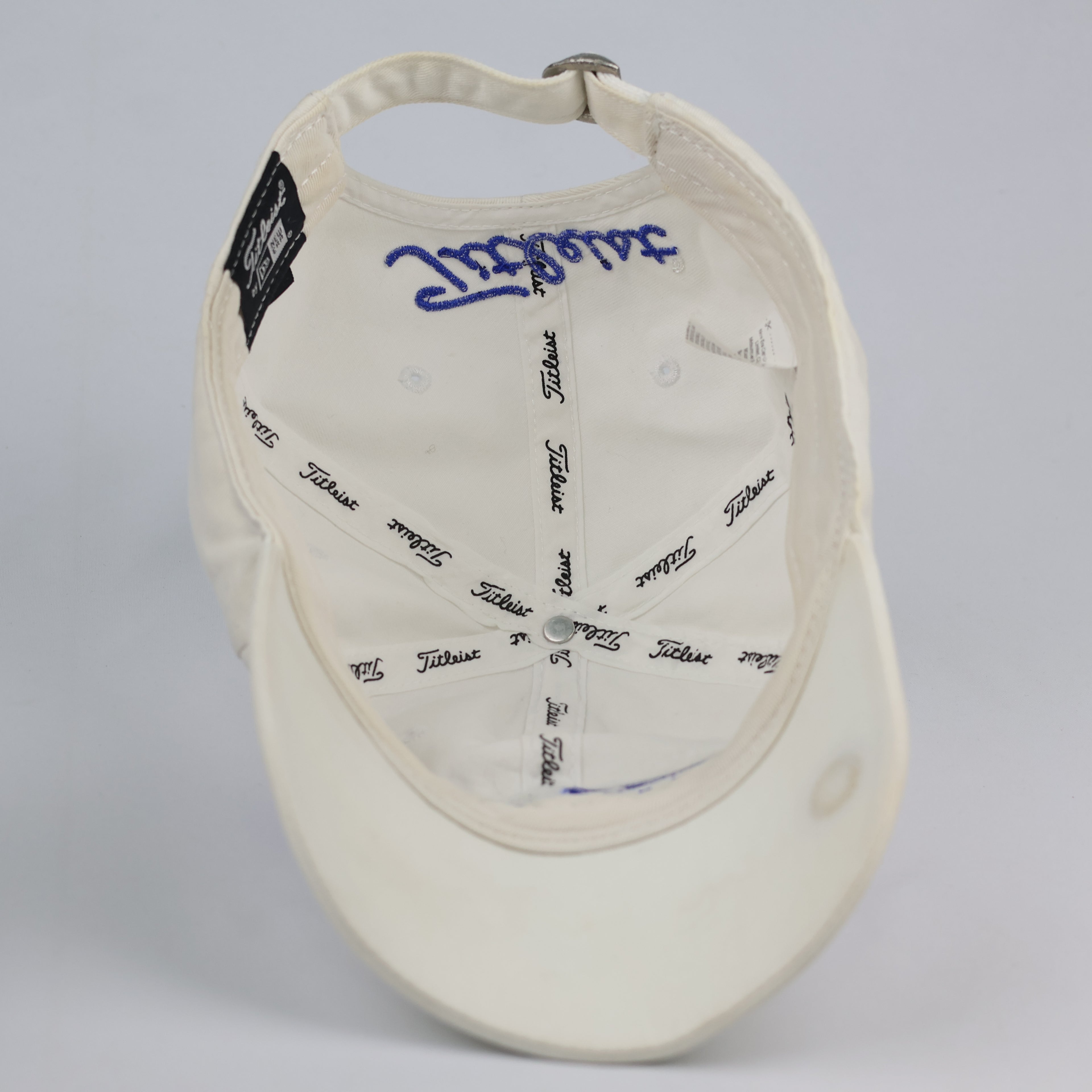 Thrifted Titleist Embroidered Golf Hat | Cream White | Size 56-58cm