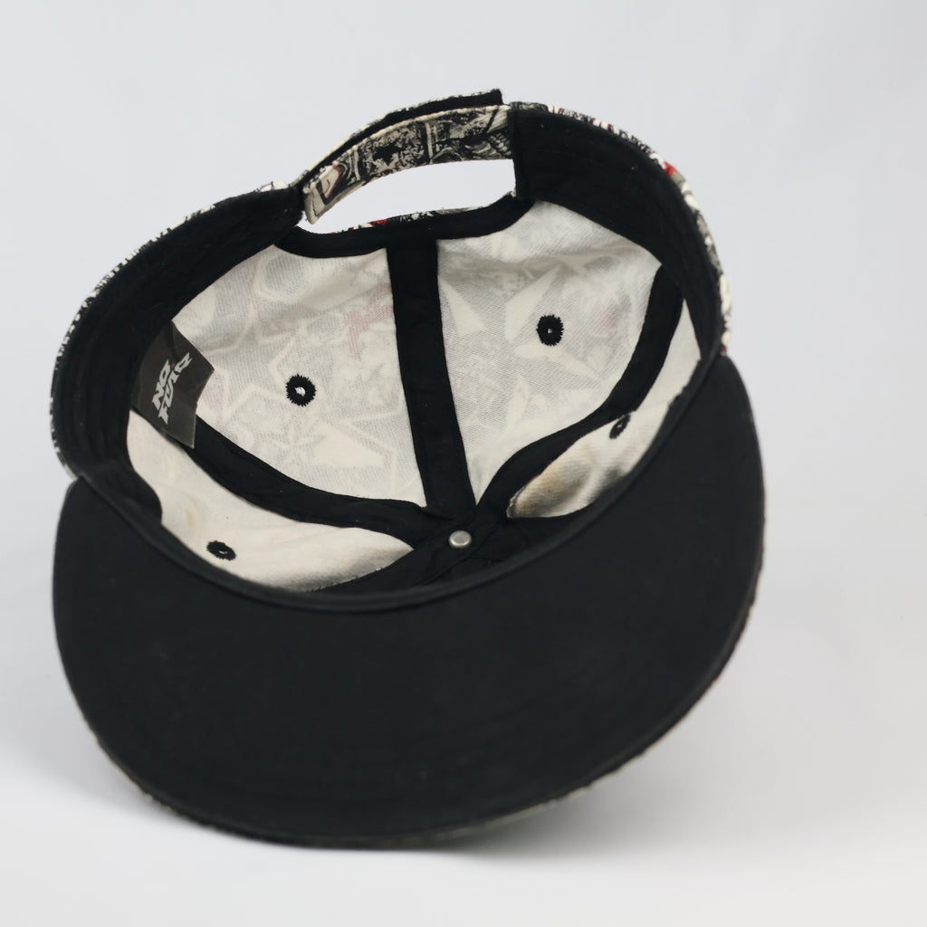Thrifted No Fear Red Embroidered Logo Flat Brim Skate Cap